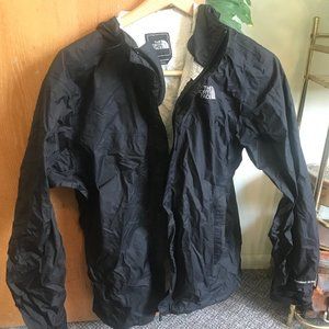 North Face black rain jacket
